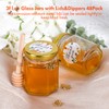 AuroTrends 3oz Honey Jars with Dipper 48Pack, Mini Honey Jars