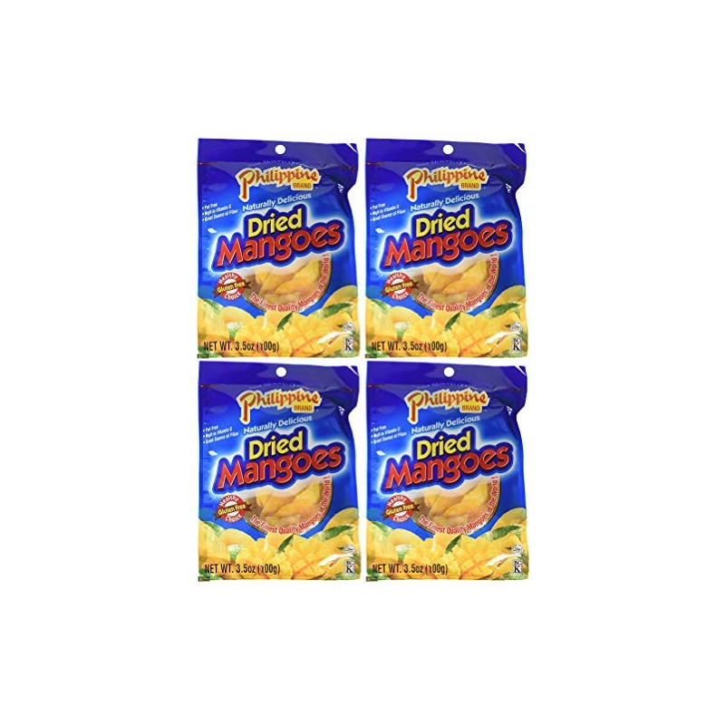 Philippine Brand Dried Mangoes 3.5 oz (Pack of 4)