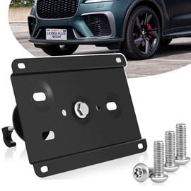 No Drill Tow Hook License Plate Mount Relocator Bracket Kit with Anti-Theft Security Compatible with Jaguar XE XF F-Pace,License Plate Mount License Plate Mounting Bracket