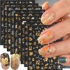 9 Sheets Fall Nail Stickers 3D Self-Adhesive Autumn Maple Leaf