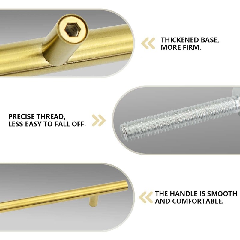SANATO 6 Inch (4 Inch Hole Center) Gold Cabnet Pulls