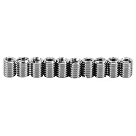 EBTOOLS 10 Piece Threaded Insert Kit Reducing Nut Stainless Steel 303 Female M5 X 0.8 Female M8 X 1.25 0.4" Length Threaded Inserts M5 Thread Inserts