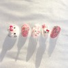 [Premium handmade embossed nail] Pink angel cat - Coffin Egg