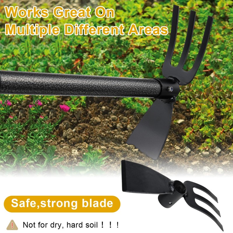 Hoe and Cultivator - 45” Long Handle - Heavy Duty