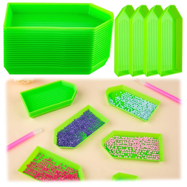 28PCS Plastic Diamond Painting Trays, Bead Sorting Trays, Diamond Painting