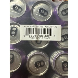 Rockstar Revolt Grape Energy Drink 16oz Each 12 Cans