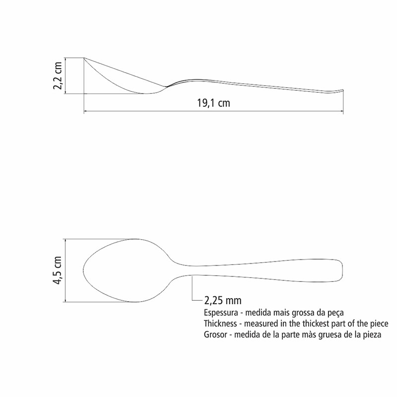 Tramontina 66960/017 Table Spoons, Essential Set of 3, Total Length