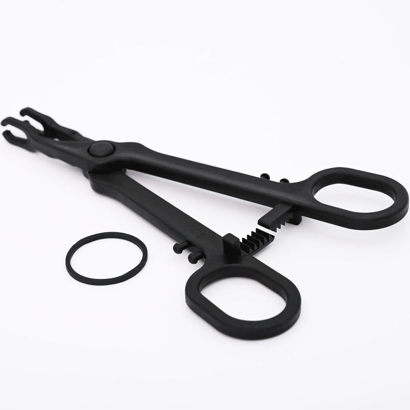 Sterilized Clamps Piercing Forceps, Piercing Positioning Forceps with Fixing Rubber