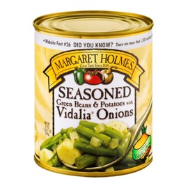 Margaret Holmes Seasoned Green Beans & Potatoes with Vidalia Onions 27oz Cans (pack of 4)