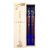Couples Chopsticks [Silver Cherry Blossom Flower (Red & Red)] Design