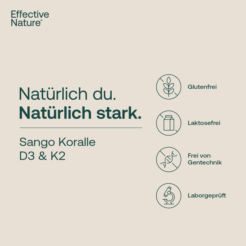 effective nature Sango Sea Coral + Vitamin D3 & K2-120