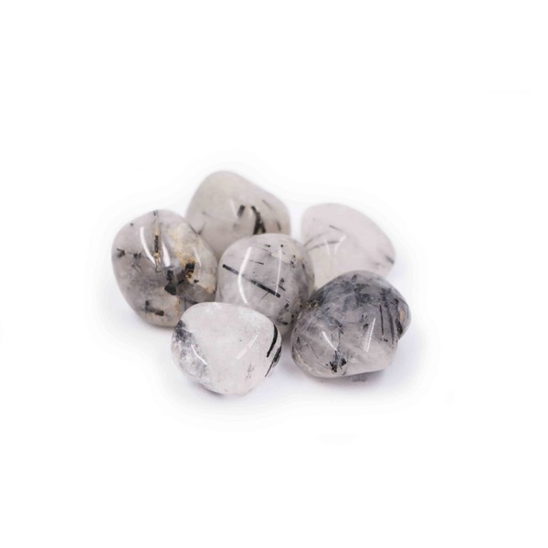 Pachamama Essentials Tourmalinated Quartz Tumbled - Healing Stone - Crystal Healing 20-25mm (1)