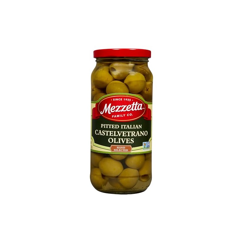 Mezzetta Pitted Castelvetrano Italian Green Olives, 8 oz