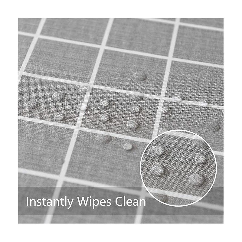 140x220cm Rectangle Checkered Table Cloth - Waterproof, Oil Proof, Spill