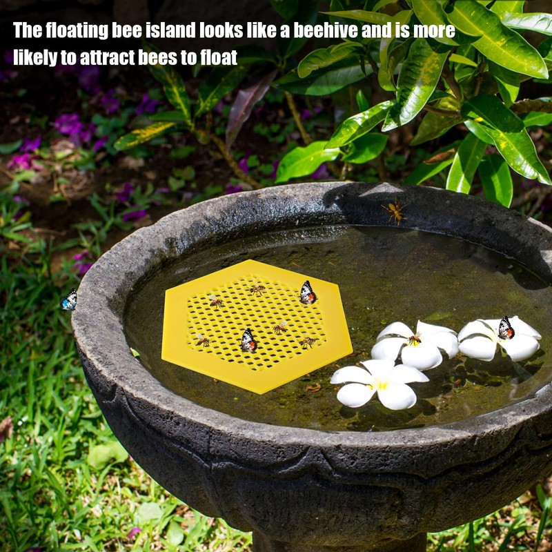 NQEUEPN Floating Bee Island, Bee Cup Honey Drinker Outdoor Stable