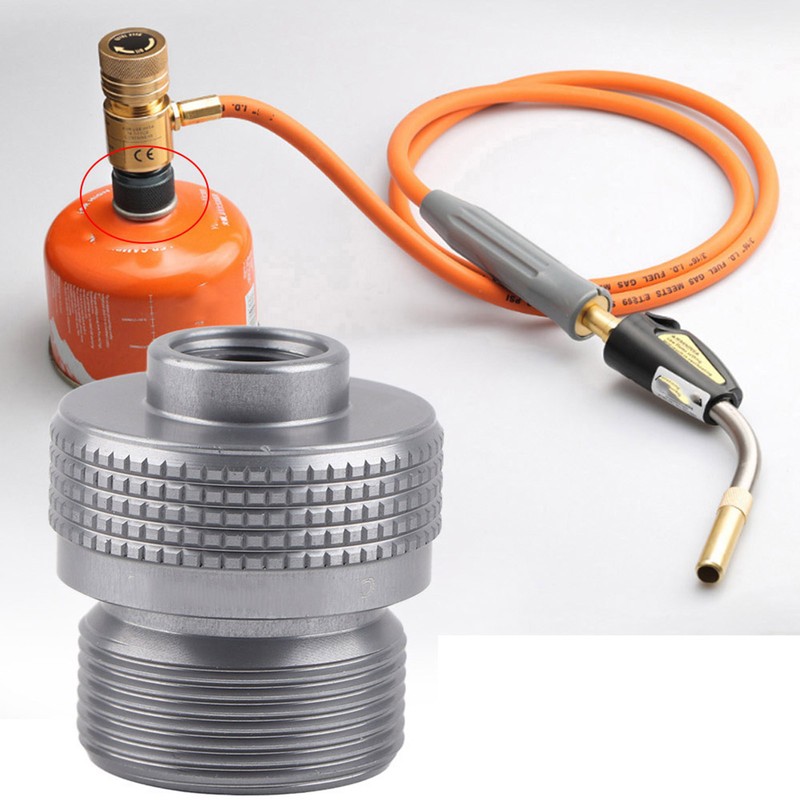Camping Gas Canister Adapter Convertor Valve Flat Canister to 1L