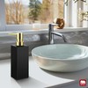 GMISUN Gold Hand Soap Dispenser, Black Glass Soap Dispenser with