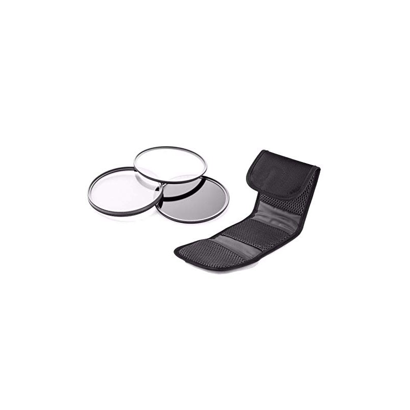 High Grade Multi-Coated, Threaded, 3 Piece Lens Filter Kit Compatible