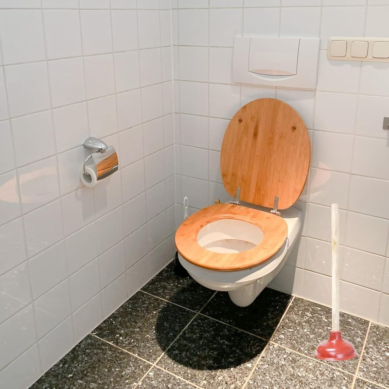 Heavy Duty Toilet Plunger for Bathroom - Strong Suction Force