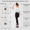 DRELIFAM Modern Wall Clock Large Wall Clocks with Walnut Dial