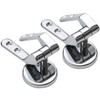 Toilet Seat Hinges Pair of Chrome Finished Replacement Hinges for