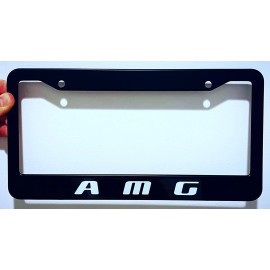 Unbranded AMG Black Metal License Plate Frame