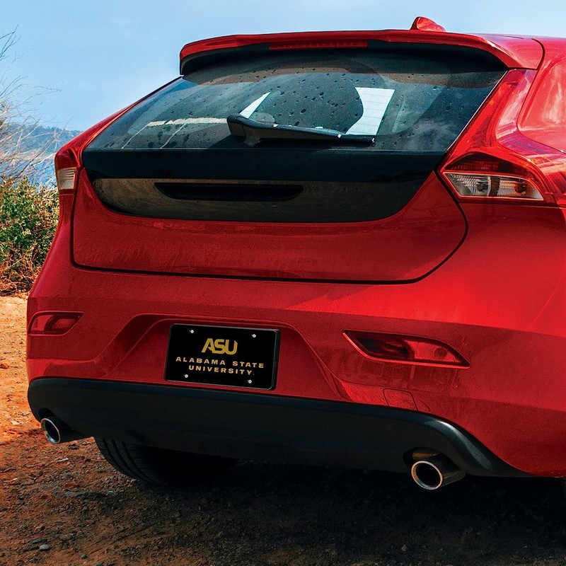 Rico Alabama State Hornets Black Mirror Look Acrylic License Plate