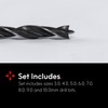 DART 8 Piece Brad Point Wood Drill Bit Set -
