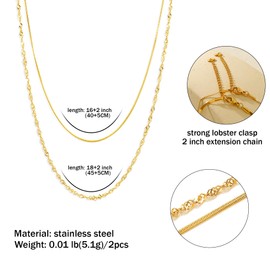 Elegance 11 designs Waterproof Gold Necklace Set Stack Necklaces for Women Non Tarnish,18k Gold Plated Stainless Steel Dainty Gold Thin Chain Layered for Women Gifts Jewelry