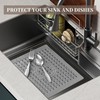 WILLKOMMEN Kitchen Sink Mat, 12" x 10" Rectangular Sink Protector
