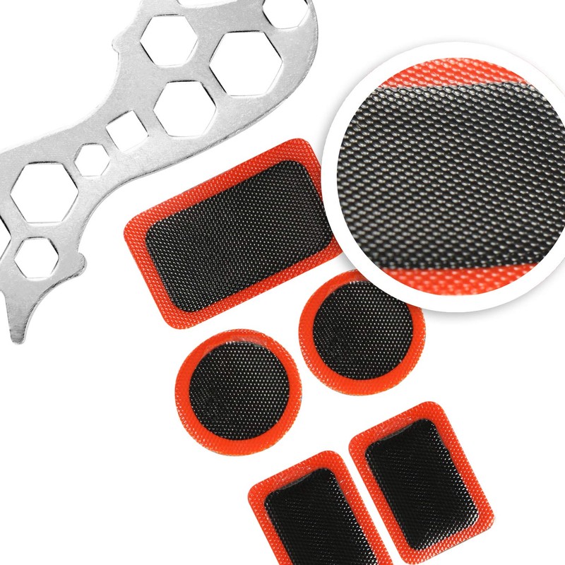 com-four® 20 Piece Bicycle Repair Kit, Comprehensive Bicycle Tyre Repair