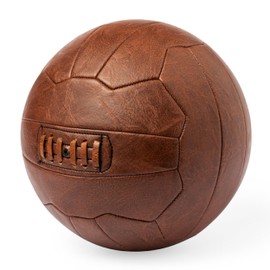 noTrash2003 Retro Football in Vintage Look Leisure Ball 1954 Wonder of Bern Style Made of Brown PU Leather Size 5