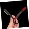 FRCOLOR Stainless Steel Barber Blade Holder Ebony Handle Traditional Shaving