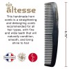 Altesse Antistatic Horn Comb with Smooth Rounded Teeth Handmade in