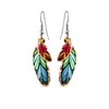 FRONT LINE JEWELRY Artisan-crafted Native American Earrings Feather Earrings: Layered