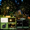GIGALUMI Solar Lights Outdoor Garden Decor Fireworks Lights, 5 Pack