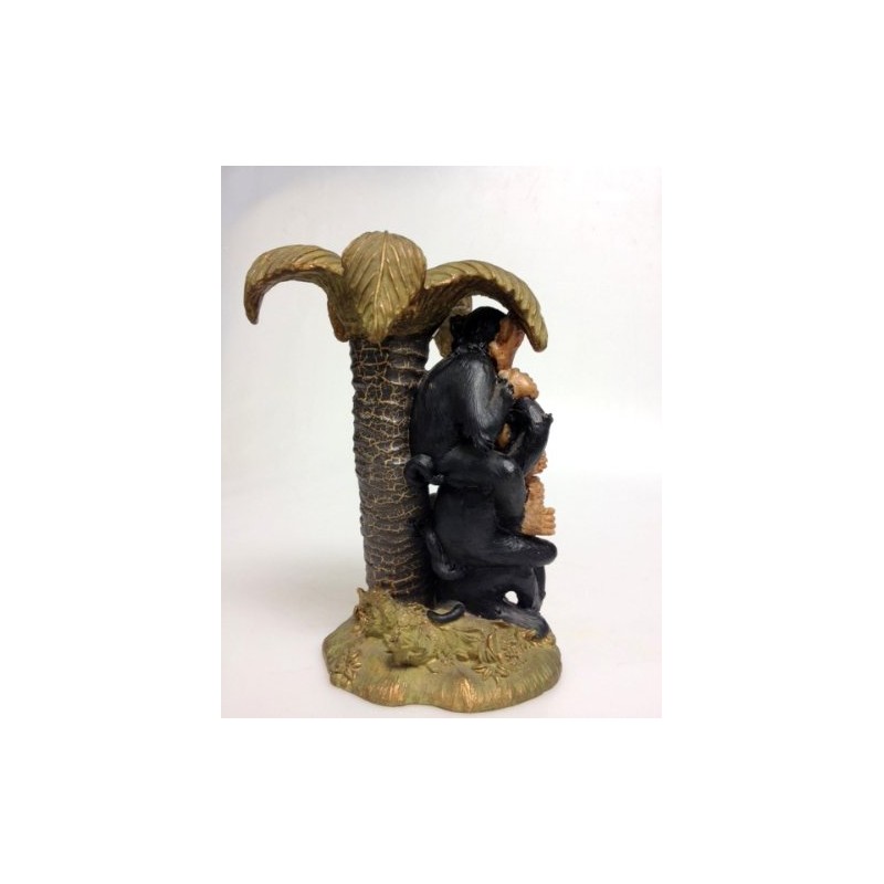 HOUSEOFGIFT Monkey Decor Palm Tree Candleholder