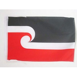 AZ FLAG Maori Flag 18'' x 12'' Cords - New Zealand - Indigenous Polynesian Small Flags 30 x 45cm - Banner 18x12 in
