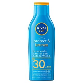 Protector Solar Corporal NIVEA SUN Protect & Bronze FPS 30 200Ml, Bronceado Natural Loción