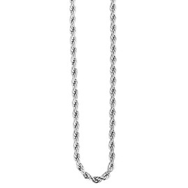 Akzent 5000180 Unisex Necklace Stainless Steel Silver-Coloured with Lobster Clasp 40-60 cm, Stainless Steel