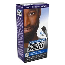 Just For Men Mustache & Beard #M-47 Rich Dark Brown (6 Pack)