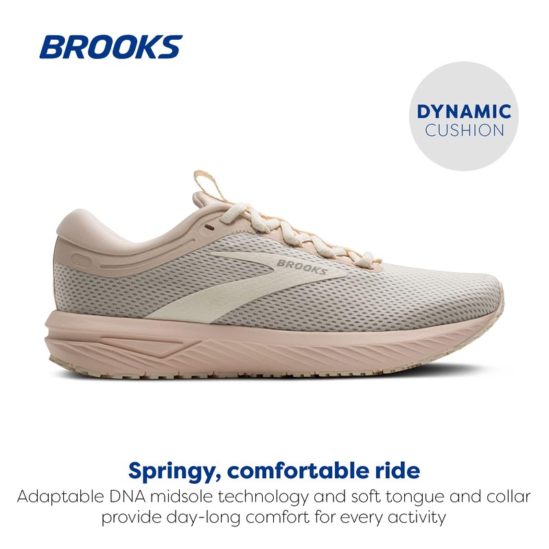 Brooks Women’s Revel 7 Neutral Running Shoe - Almond/Coconut Milk/London-Fog