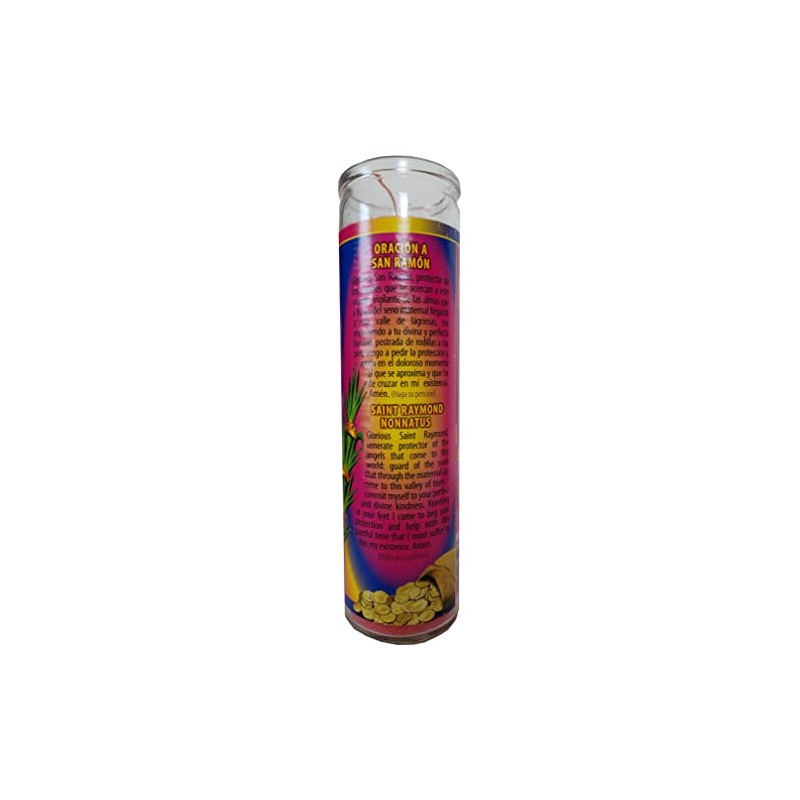 Staci19 Saint Raymond Nonnatus (San Ramon) Red Pillar Devotional Candle