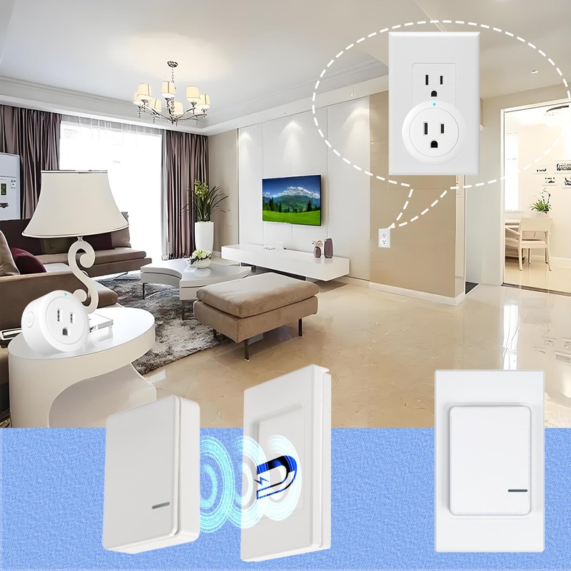 idealWIN Wireless Remote Control Outlet Plug 1250W/10A for Small Appliance,Electrical