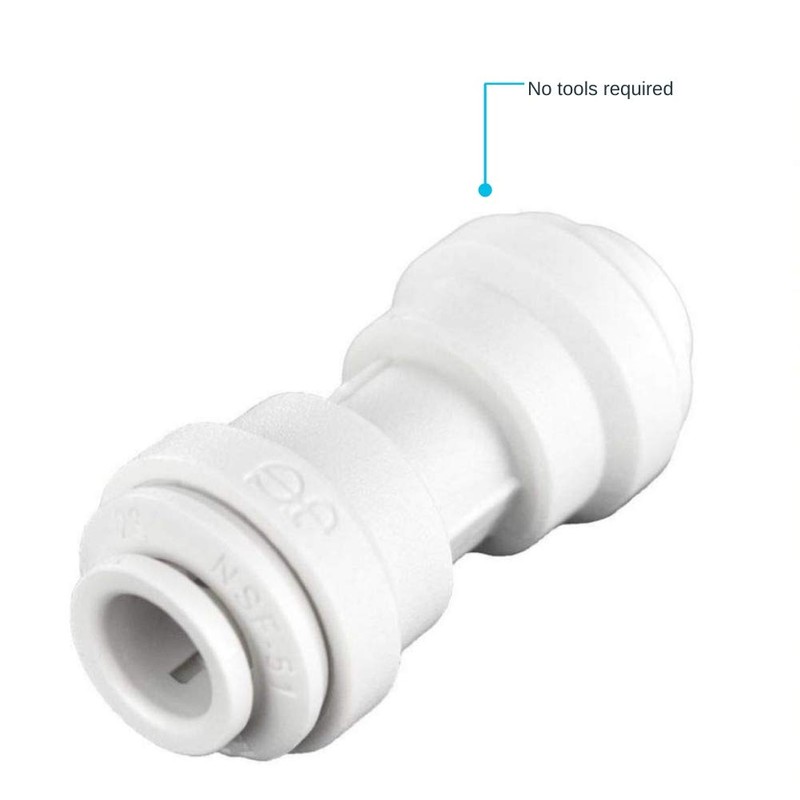 John Guest PP0412WP Push-fit Union Elbow, Push-to-Connect, 3/8 Inch OD