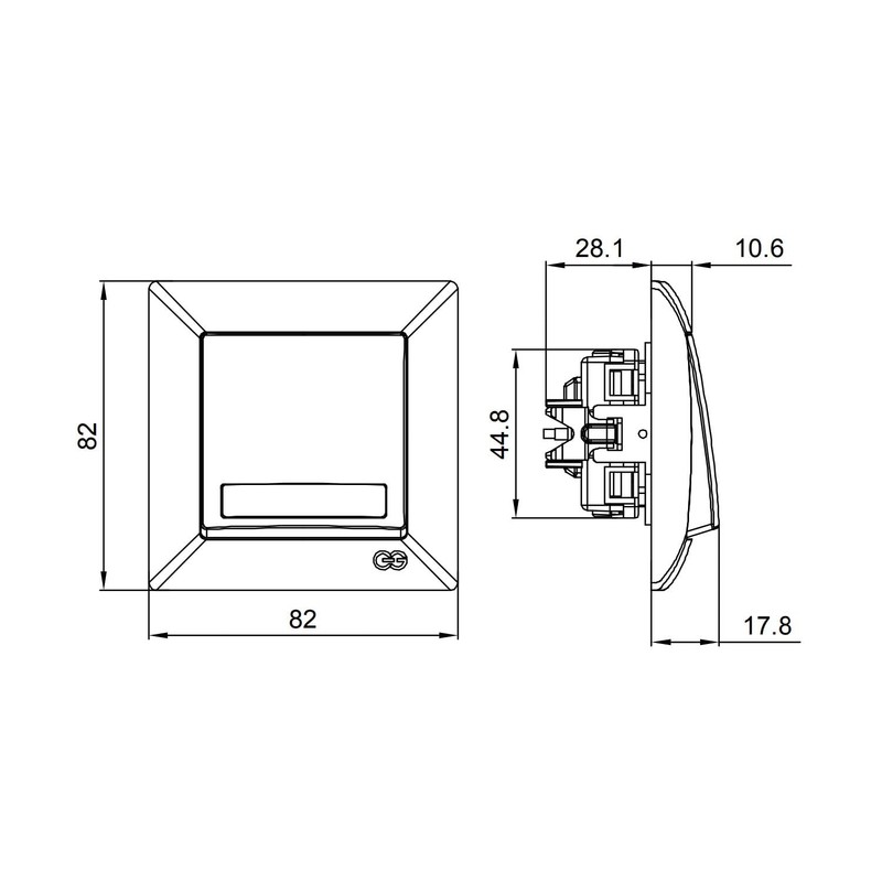 Flush-Mounted Bell Push Button LED Name Plate Plug-In Terminal All-in-One