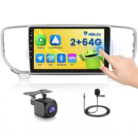 [2+64G] Hikity Android 13 Car Stereo for Kia Sportage KX5 Radio 2017 2018 2019 with Wireless Carplay Android Auto, 9 Inch Touch Screen in-Dash GPS Mirror Link BT WiFi Backup Cam SWC MIC FM/RDS