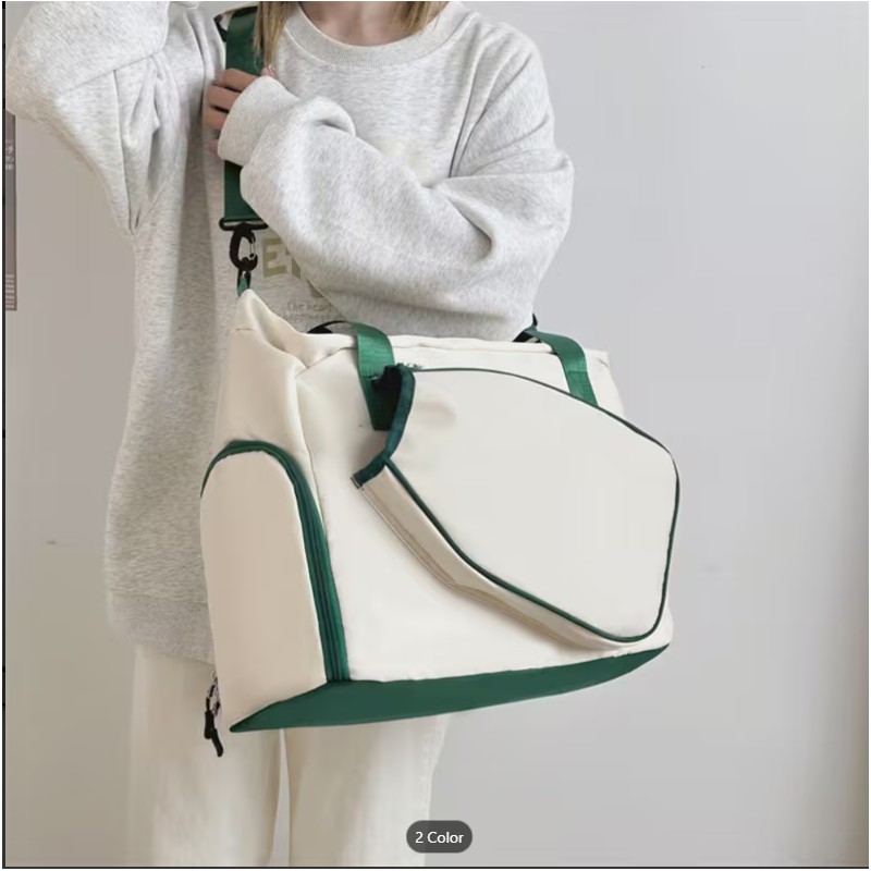 Large Capacity Pickleball Bag with Shoe Compartment & Paddle Holder