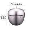 Kitchen Timer Cute Manual Stainless Steel Mechanical Rotating Alarm 60