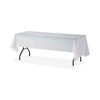 Genuine Joe Plastic Table Cover, 54" x 108', White, 6